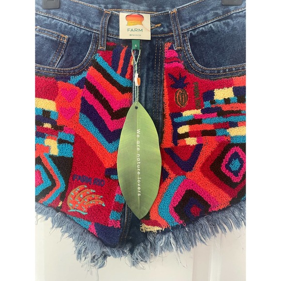 FARM Rio Colorful Patterned Denim Shorts - Picture 5 of 8